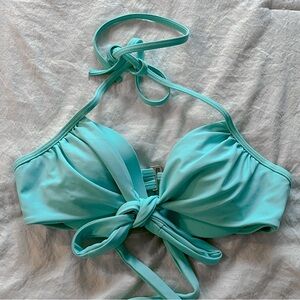 victoria’s secret blue wrap swim top 32c